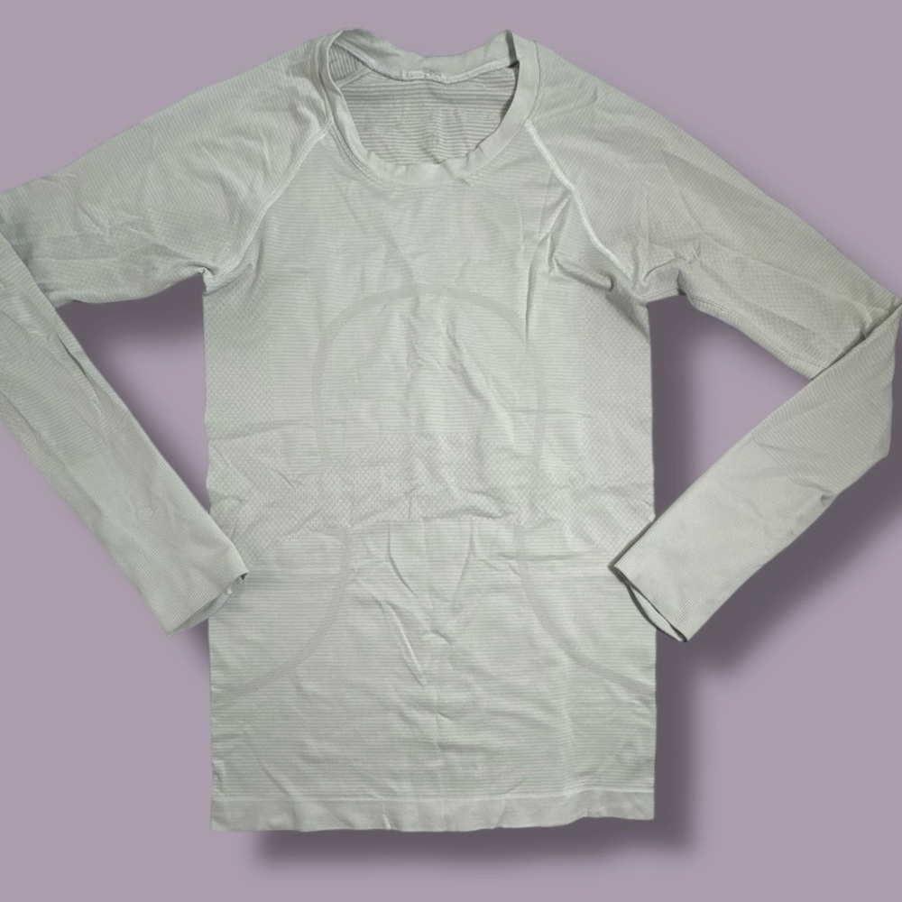 LuLuLemon Shirt Womens 6 Swiftly Tech Long Sleeve Performance Off White **